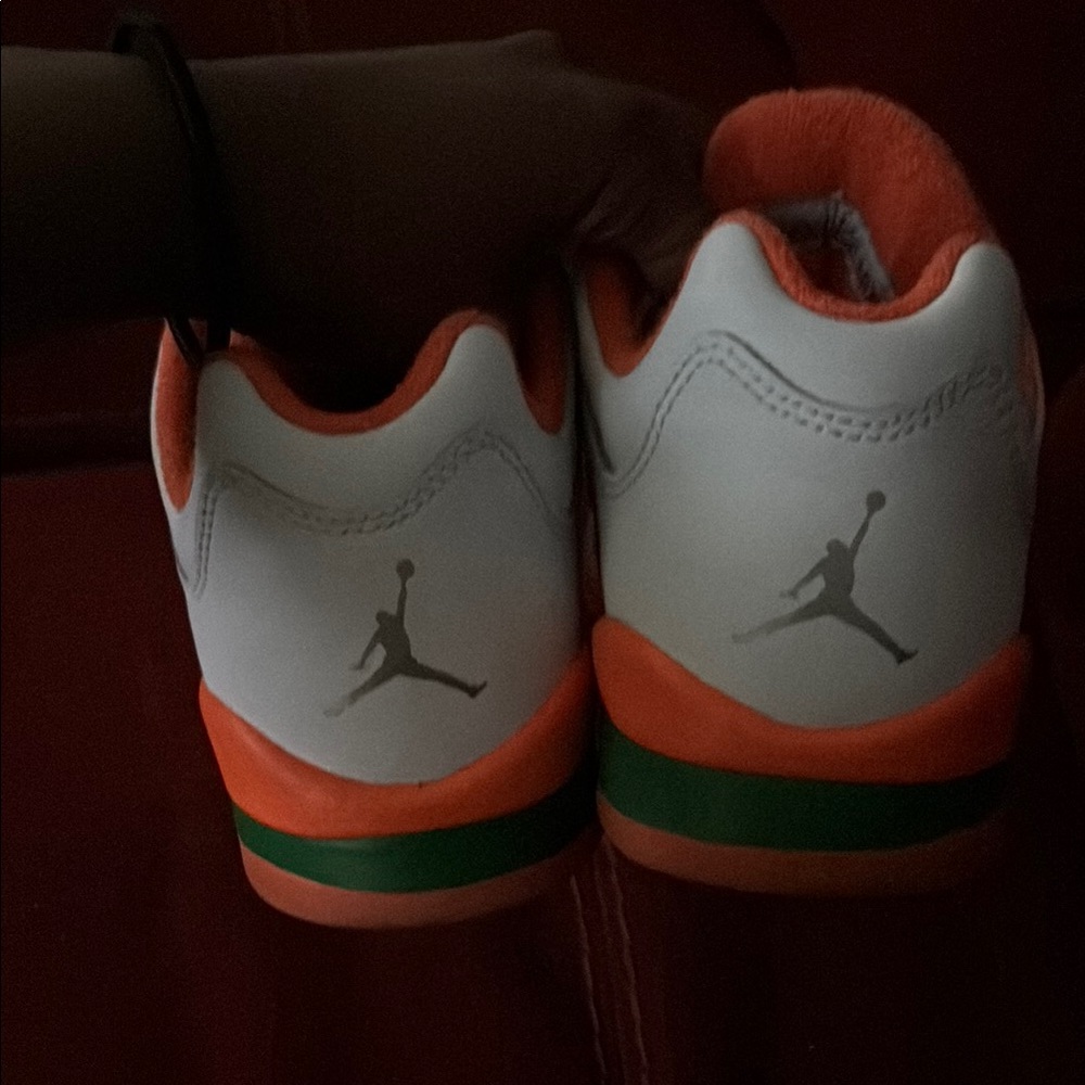 Jordan 5 low Kids Sneakers White Orange Green